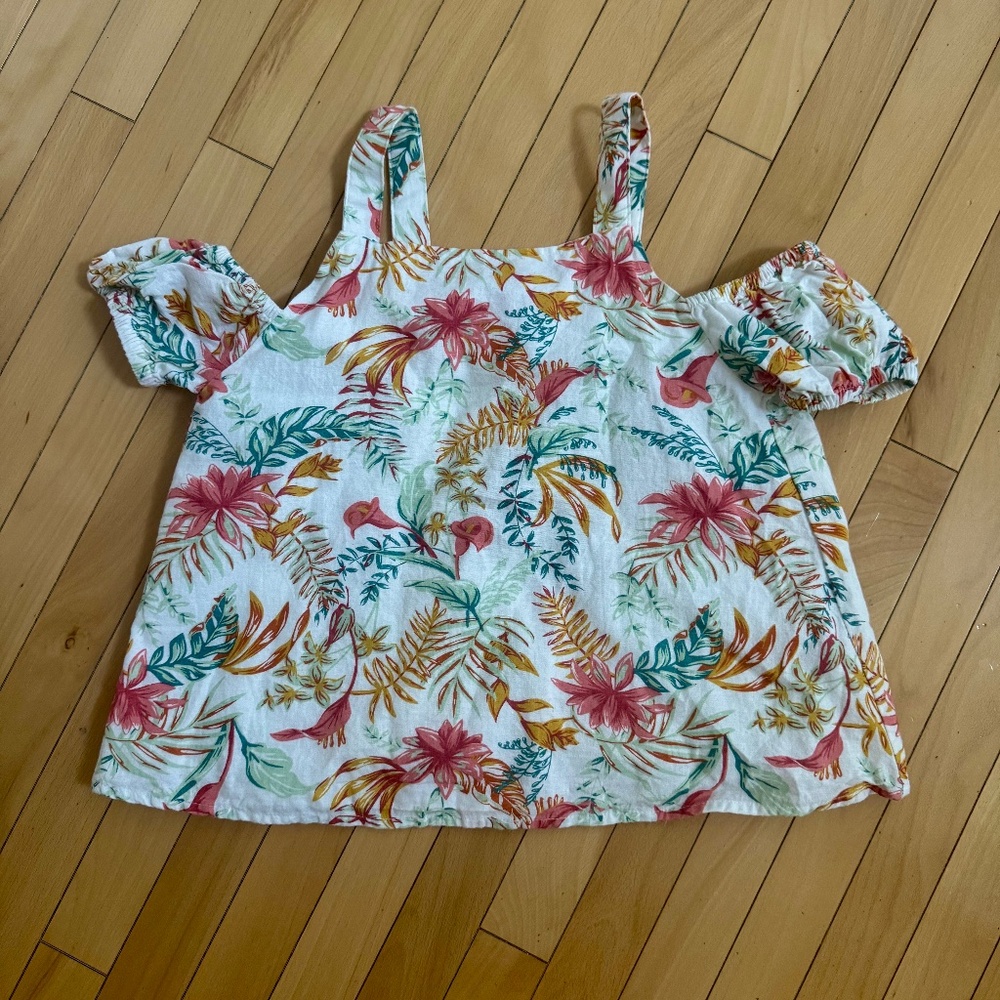 3 for $12 Haute Hippie Girls Tropical Cotton Linen Top Size Large 10/12